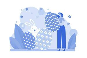 Easter Day Illustration concept on white background vector