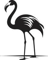 Flamingo Fantasia Bird Emblem Icon Rosy Splendor Flamingo Logo Vector Symbol