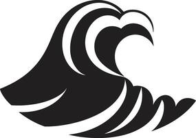 Ebb and Flow Water Wave Logo Vector Cresting Current Minimalist Wave Emblem Design