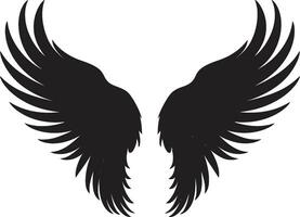 Graceful Guardian Angelic Icon Cherubic Charm Wings Icon Design vector