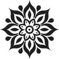 Ethereal Elegance Mandala Vector Emblem Tranquil Tondo Iconic Mandala Logo