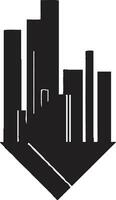 Architectural Affinity Real Estate Vector Cityscape Charm Realty Logo Design