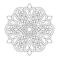 Taichi mandala relexiation coloring book page vector file