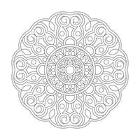 Adult Serenity mandala coloring book page vector file