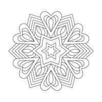 Mandala Adult Abstract coloring book page vector file