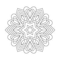 Mandala Adult Abstract coloring book page vector file