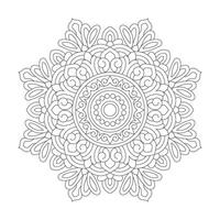 mandala atención plena colorante libro página vector archivo