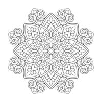 Culture Religion Mandala coloring book page vector file