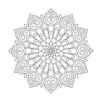 Mandala adult Radiant Symmetry coloring book design vector file