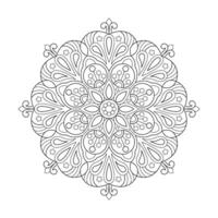 Basic Digital Mandala Design Printable Coloring Book Page Vector File