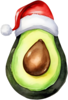 AI generated a cute avocado watercolor painting. Ai-generated. png