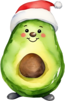 AI generated a cute avocado watercolor painting. Ai-generated. png