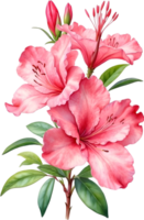 AI generated Watercolor Hibiscus flower. AI-Generated. png