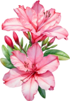 AI generated Watercolor Hibiscus flower. AI-Generated. png