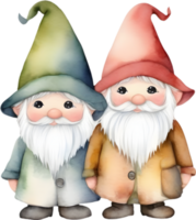 ai généré mignonne gnome aquarelle peinture. ai-généré. png