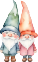 AI generated Cute gnome watercolor painting. Ai-generated. png