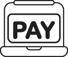 internet payment icon. online payment icon vector