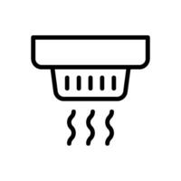 Smoke detector icon for building safety from fire vector