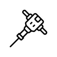 Jack hammer icon for breaking concrete and soil vector