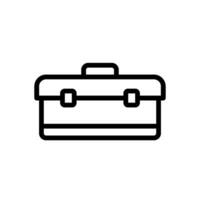 Toolbox icon for storing carpentry and repair tools vector