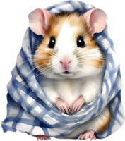 AI generated A cute Hamster in the keffiyeh. png