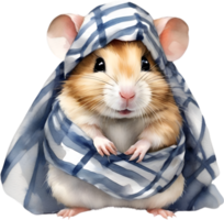 AI generated A cute Hamster in the keffiyeh. png