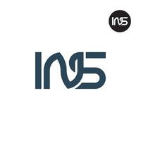 Letter INS Monogram Logo Design vector