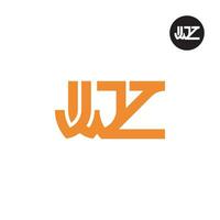 letra jwz monograma logo diseño vector