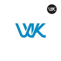 Letter VVK or WK Monogram Logo Design vector