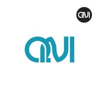 Letter QNI Monogram Logo Design vector