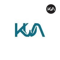 Letter KWA Monogram Logo Design vector