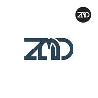 letra zmd monograma logo diseño vector