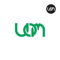 letra uom monograma logo diseño vector