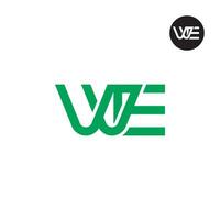 Letter VVE or WE Monogram Logo Design vector