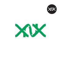 letra xnx monograma logo diseño vector