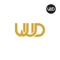 letra wud monograma logo diseño vector