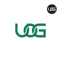 letra uog monograma logo diseño vector