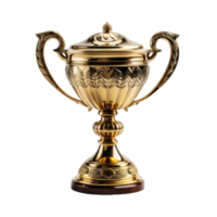 AI generated golden cup trophy winner award png