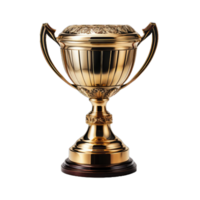 AI generated golden cup trophy winner award png