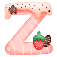 Erdbeere und Schokolade Alphabet z png