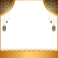 Meraj Un Nabi Islamic Frame With Lantern Ramadan Kareem Arabic Border Flyer Poster Design png