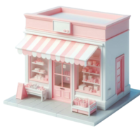 Valentine's day pink color shopping store png
