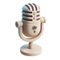 3d suave cor podcast microfone png