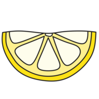 A slice of fresh lemon png