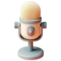 3d suave cor podcast microfone png
