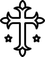Black line icon for christianity vector