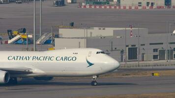 boeing 747 de cathay Pacífico carga rodaje video