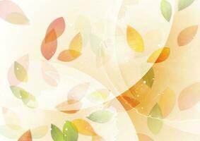 Grunge watercolor blot texture and autumn leaves vector