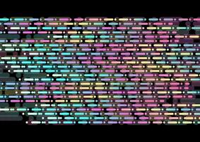 Holographic dots and stripes geometric abstract tech background vector