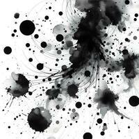AI generated Abstract ink spots on white background ink on white background photo